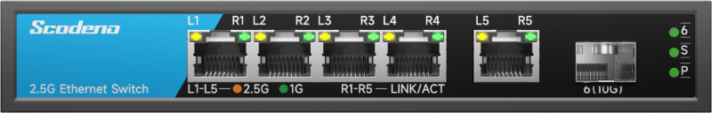 S200-6XH-X 2.5G Unmanaged Switch