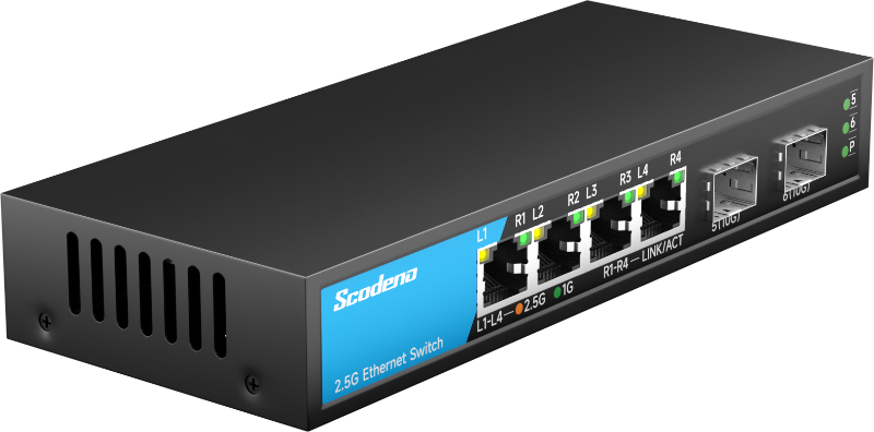 S200-6XHP-X2-AC Unmanaged POE Switch